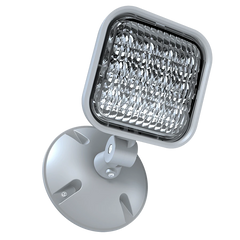 Outdoor LED Remote Head Emergency Light, White Finish