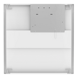 White 2x2 led center basket troffer with sleek metallic bracket dimmable selectable wattage and cct