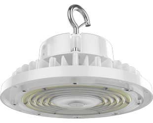 LED UFO High Bay, 23,024 Lumen Max, Wattage and CCT Selectable, 120-277V or 277-480V, White or Black Finish