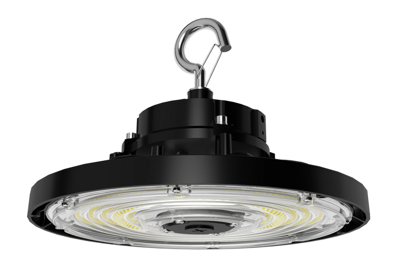 LED UFO High Bay, 22,224 Lumen Max, Wattage and CCT Selectable, 120-277V, Black or White Finish