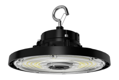 LED UFO High Bay, 22,224 Lumen Max, Wattage and CCT Selectable, 120-277V, Black or White Finish