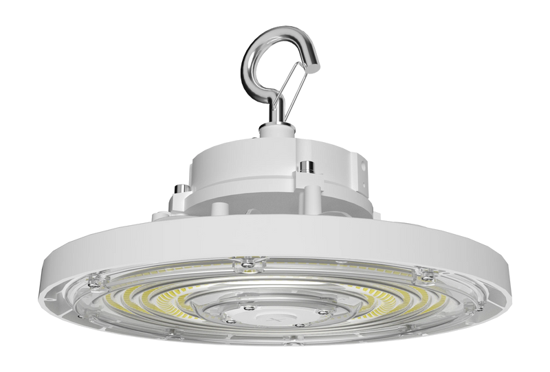 LED UFO High Bay, 22,224 Lumen Max, Wattage and CCT Selectable, 120-277V, Black or White Finish