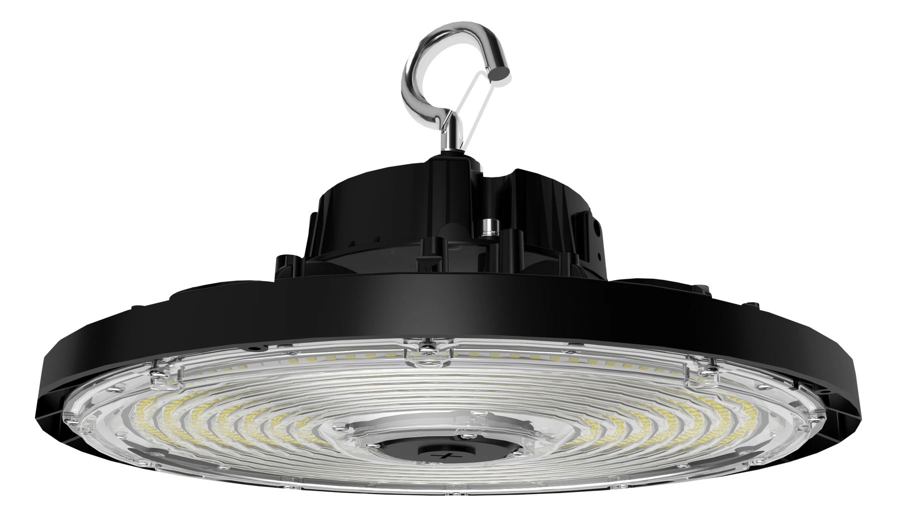 LED UFO High Bay, 37,253 Lumen Max, Wattage and CCT Selectable, 120-277V, Black or White Finish