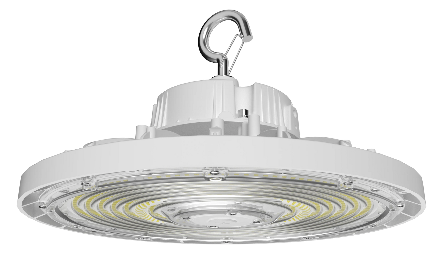 LED UFO High Bay, 79,203 Lumen Max, Wattage and CCT Selectable, 120-277V, Black or White Finish