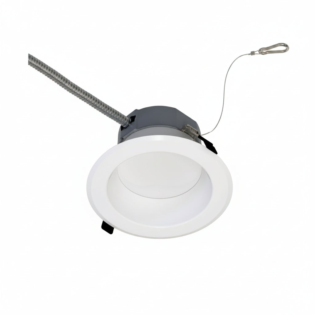 6’’ LED Commercial Downlight 2500 Lumen Max Wattage and CCT Selectable 120-277V - Recessed Lights