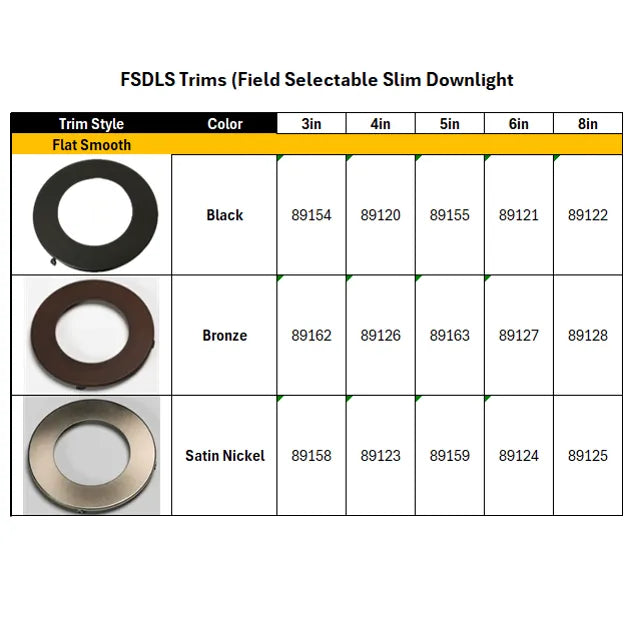 6" LED Slim Downlight, 11W, CCT Selectable, 120V