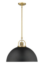 Pendant Light, Artistan Collection, Vintage Brass Matte Black or White