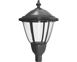 LED Round Post Top Light, 15,274 Lumen Max, Wattage, CCT and Optic Selectable, 120-277V, Bronze or Black Finish