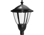 LED Round Post Top Light, 15,274 Lumen Max, Wattage, CCT and Optic Selectable, 120-277V, Bronze or Black Finish