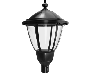 LED Round Post Top Light, 15,274 Lumen Max, Wattage, CCT and Optic Selectable, 120-277V, Bronze or Black Finish