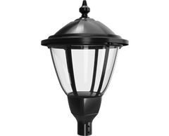 LED Round Post Top Light, 15,274 Lumen Max, Wattage, CCT and Optic Selectable, 120-277V, Bronze or Black Finish