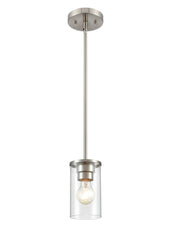 Pendant Light, Brushed Nickel Finish, Verlana Collection