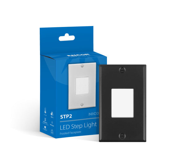LED Step Light, Frosted, 2700K, Photocell Option, 120V, Black, Oil ...