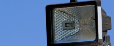 picture of a flood light from the bottom