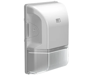 Mini LED Wall Pack, 4362 Lumens, 30W, CCT Selectable, Integrated Photocell, Bronze or White