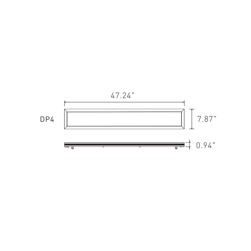 4FT Up and Down Linear Light, 4600 Lumens, 40W, CCT Selectable, 110-277V