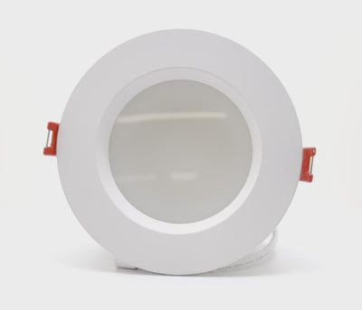 4" Frosted Downlight: M-Line, 15W, 1300 Lumens, CCT Selectable, 120V, White Finish
