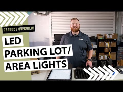 LED Area/Parking Lot Light, 22,007 Lumen Max, Wattage & CCT Selectable, Type II, III, IV, or V Optics, 120-277V