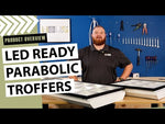 2X2 Foot LED 9 Cell Parabolic Troffer, LED T8 Tube Ready (2 Lamps), 120-277V