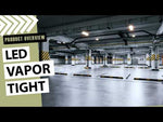 8FT LED Vapor Tight Fixture, 15,000 Lumen Max, CCT and Wattage Selectable, 120-277V