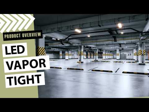 8FT LED Vapor Tight Fixture, 15,000 Lumen Max, CCT and Wattage Selectable, 120-277V