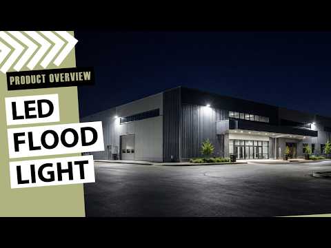 LED Flood Light, 22,500 Lumen Max, Wattage, CCT and Optic Selectable, Integrated Photocell, 120-277V