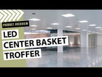 2 x 4 Foot Concord LED Center Basket Troffer, 6250 Lumen Max, Wattage and CCT Selectable, Dimmable, 120-277V