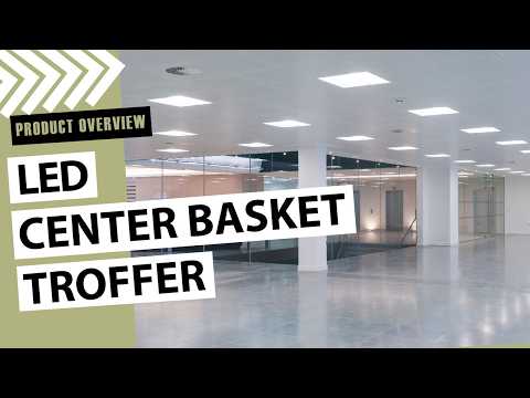 2 x 4 Foot Concord LED Center Basket Troffer, 6250 Lumen Max, Wattage and CCT Selectable, Dimmable, 120-277V
