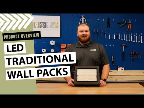 LED Traditional Wall Pack, 17,400 Lumen Max, Wattage and CCT Selectable, Beam Angle Adjustable, Integrated Photocell, 120-277V