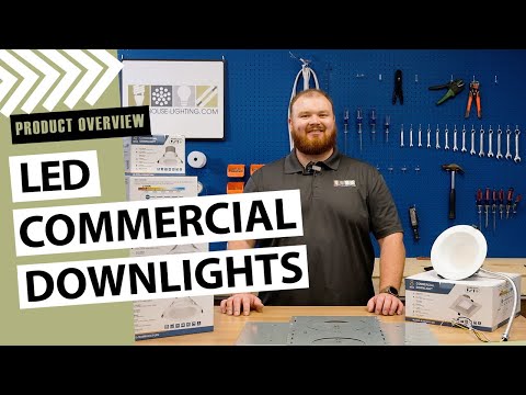 6" LED Round Commercial Downlight, 3600 Lumen Max, Wattage & CCT Selectable, 120-277V