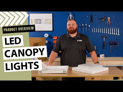 LED Canopy Light, 2800 Lumen Max, CCT and Wattage Selectable, 120-277V