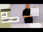 LED Canopy Light, 7700 Lumens, CCT and Wattage Selectable, 120-277V