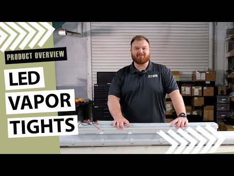 4FT LED Vapor Tight Fixture, 7800 Lumen Max, CCT and Wattage Selectable, 120-277V
