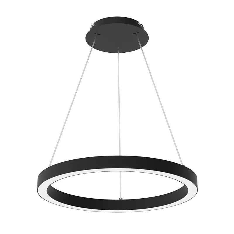24" LED Round Suspended Up/Down Light, 3120 Lumen Max, Wattage and CCT Selectable, 120-277V