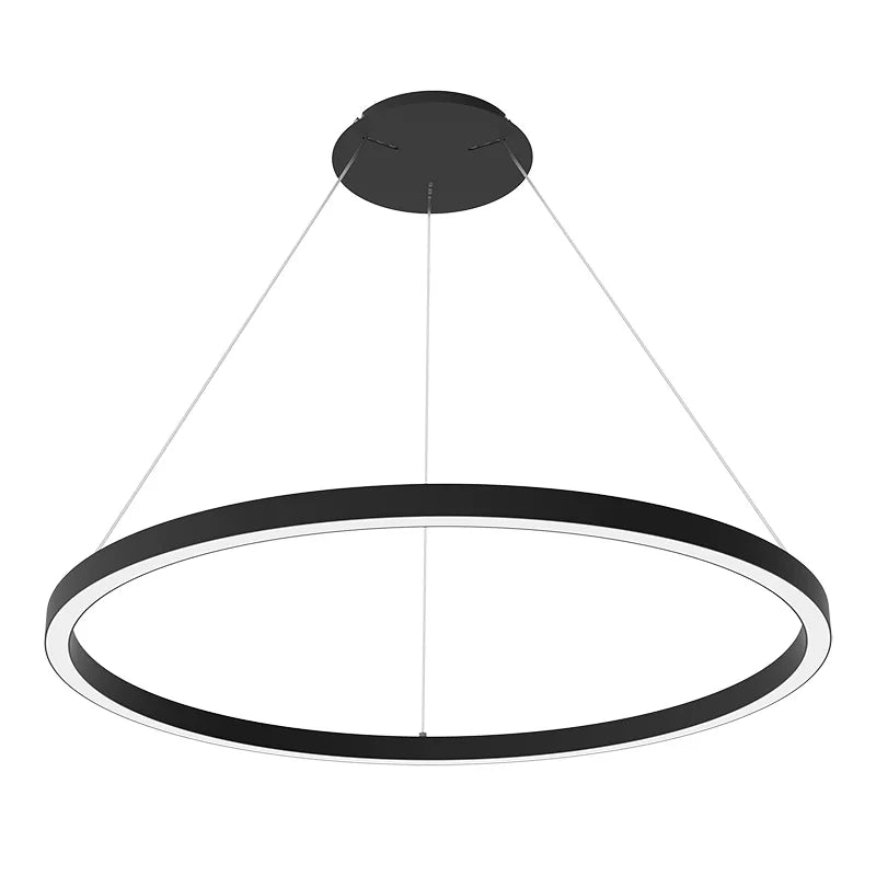 48" LED Round Suspended Up/Down Light, 6240 Lumen Max, Wattage and CCT Selectable, 120-277V