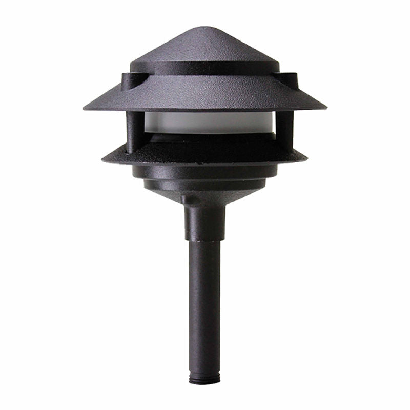 9.5" LED Pagoda Lights, 200 Lumens, 3W, 3000K, 12V, Black or Bronze Finish