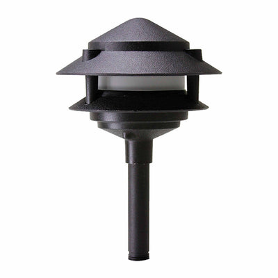 9.5" LED Pagoda Lights, 200 Lumens, 3W, 3000K, 12V, Black or Bronze Finish