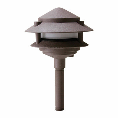 9.5" LED Pagoda Lights, 200 Lumens, 3W, 3000K, 12V, Black or Bronze Finish