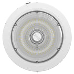 Round LED Garage and Ceiling Light With Sensor and Emergency Backup Battery, 10,800 Lumens, 40W/60W/80W Selectable, 120-277V, CCT Selectable 3000K/4000K/5000K, White Finish