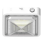 Square LED Garage and Ceiling Light, 3,900 Lumens, 10W/20W/30W Selectable, 120-277V, CCT Selectable 3000K/4000K/5000K, White Finish