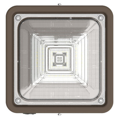 Square LED Garage and Ceiling Light with Emergency Backup Battery, 3,900 Lumens, 10W/20W/30W Selectable, 120-277V, CCT Selectable 3000K/4000K/5000K, Bronze Finish
