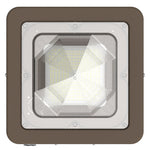 Square LED Garage and Ceiling Light With Emergency Backup Light, 7,800 Lumens, 30W/45W/60W Selectable, 120-277V, CCT Selectable 3000K/4000K/5000K, Bronze Finish