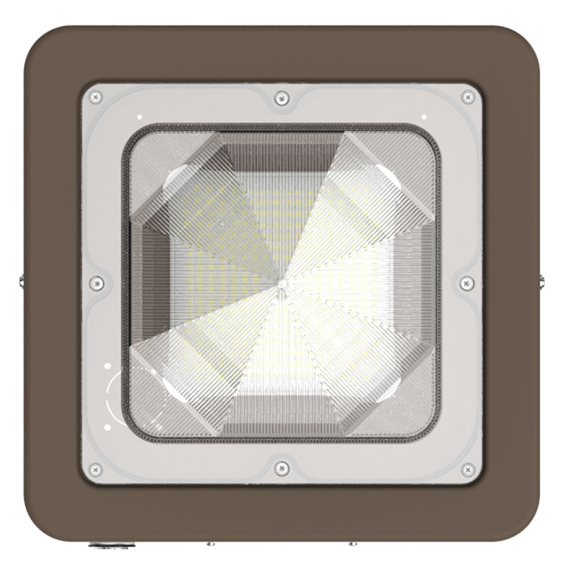 Square LED Garage and Ceiling Light With Emergency Backup Light, 7,800 Lumens, 30W/45W/60W Selectable, 120-277V, CCT Selectable 3000K/4000K/5000K, Bronze Finish