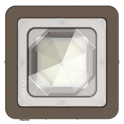 Square LED Garage and Ceiling Light, 7,800 Lumens, 30W/45W/60W Selectable, 120-277V, CCT Selectable 3000K/4000K/5000K, Bronze Finish