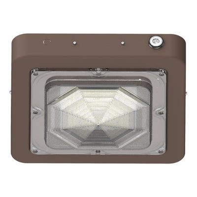 Square LED Garage and Ceiling Light With Emergency Backup Light, 7,800 Lumens, 30W/45W/60W Selectable, 120-277V, CCT Selectable 3000K/4000K/5000K, Bronze Finish