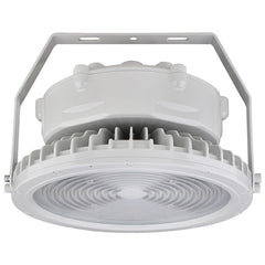 Round Hazardous Location Flood/Highbay Lights, 15300 Lumens, 100W, 5000K, 120-277V, White Finish