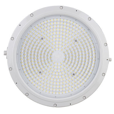 Round Hazardous Location Flood/Highbay Lights, 15300 Lumens, 100W, 5000K, 120-277V, White Finish