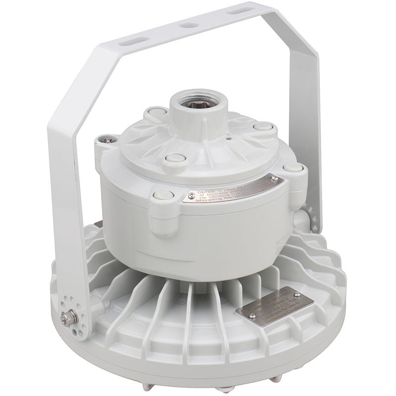 Round Hazardous Location Flood/Highbay Lights, 4380 Lumens, 30W, 5000K, 120-277V, White Finish