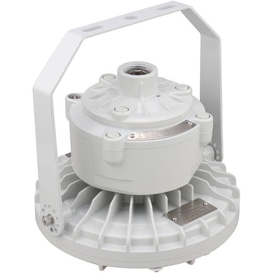 Round Hazardous Location Flood/Highbay Lights, 8580 Lumens, 60W, 5000K, 120-277V, White Finish