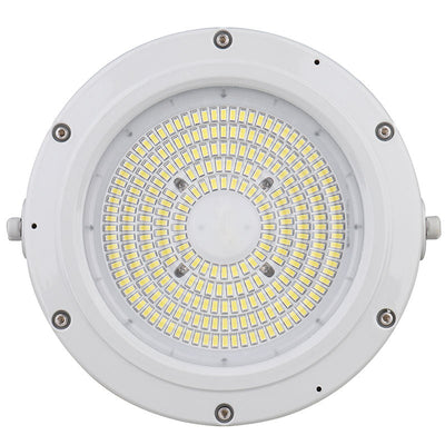 Round Hazardous Location Flood/Highbay Lights, 8580 Lumens, 60W, 5000K, 120-277V, White Finish